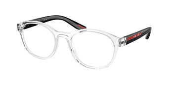 Das Bild zeigt die Prada Linea Rossa Fassung PS07PV 2AZ1O1 leicht seitlich., Zubehor, Brillen